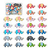 48Pcs 12 Styles Alloy Enamel Connector Charms ENAM-TA0001-38-1