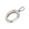 Brass Pendant Cabochon Settings KK-S521-11P-2