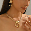 Vintage Iron Ring Necklaces & Earrings Set for Evening and Wedding Wear OW8801-4