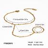 Stainless Steel Cable Chain Finger Ring Bracelets for Women XO2335-1-1