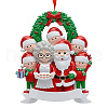 Resin Santa Claus Family Pendant Decorations XMAS-PW0006-05-1