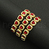 Alloy Crystal Rhinestone & Heart Glass Square Link Chain Tennis Necklaces FS-WG8A429-07-2