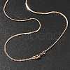 1.5mm Rack Plating Brass Serpentine Chain Necklaces for Women Men MAK-L044-12RG-3