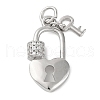Rack Plating Brass Micro Pave Cubic Zirconia Pendants KK-M021-09P-1