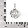 Brass Micro Pave Clear Cubic Zirconia European Dangle Charms Bails KK-K297-58P-3