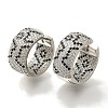 Rack Plating Brass Micro Pave Cubic Zirconia Hoop Earrings EJEW-H016-17P-1