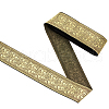 Polyester Jacquard Flower Ribbons SRIB-WH0011-167B-1