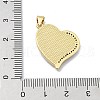 Brass Micro Pave Clear Cubic Zirconia Pendants KK-A221-19D-G-3