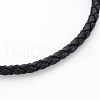 Braided Leather Cord Bracelet Making MAK-L018-04G-2