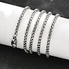 Tarnish Resistant 304 Stainless Steel Box Chain Necklaces NJEW-P244-01P-2