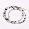 Natural Black Rutilated Quartz Beads Strands G-F509-34-4mm-2