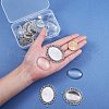 Oval Clear Glass Cabochon Cover DIY-PH0018-96AS-4
