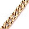 Ion Plating(IP) 304 Stainless Steel Curb Chains Bracelets BJEW-E346-13B-G-2