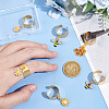 304 Stainless Steel Open Cuff Rings RJEW-UN00015-5