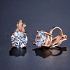 Brass Cubic Zirconia Clip-on Earrings WGE68B6-03-1