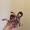 Plastic with Rhinestone Claw Hair Clips PW-WGE888A-01-4