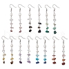 Natural Cultured Freshwater Pearl with Natural & Synthetic Gemstone Dangle Earrings EJEW-JE06459-3