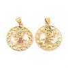 Brass Micro Pave Cubic Zirconia Pendant KK-H441-28G-1