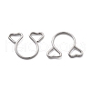 304 Stainless Steel Heart Clip on Nose Rings AJEW-A062-01A-P-3