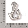 Non-Tarnish 304 Stainless Steel Hook Clasps STAS-C109-03P-3