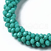 Faceted Opaque Glass Beads Stretch Bracelets BJEW-S144-002E-03-3