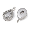 304 Stainless Steel Micro Pave Cubic Zirconia Charms STAS-K302-01C-P-2