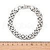 304 Stainless Steel Byzantine Chain Bracelets for Women Men BJEW-R018-22P-02-3