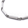 Tarnish Resistant Unisex 201 Stainless Steel Bar Link Chain Bracelets BJEW-L637-42A-P-2
