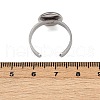 304 Stainless Steel Cuff Ring Components STAS-D372-07P-03-3