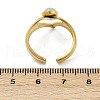 316 Stainless Steel with Natural Mixed Gemstone Cuff Rings RJEW-Z098-01G-13-5