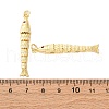 Rack Plating Brass Micro Pave Cubic Zirconia Pendants KK-M309-38K-G-3