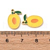 Fruit Seris 304 Stainless Steel Enamel Charms STAS-U060-03G-08-3
