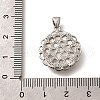 Brass with Natural Shell Carved Pendants KK-Z091-05P-01-3