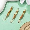 Natural Mixed Stone Faceted Round Beaded Pendants PALLOY-JF03604-4