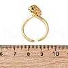 Brass Micro Pave Cubic Zirconia Open Cuff Rings for Women RJEW-U057-22B-G-5