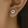 Elegant and Cute Turquoise Evil Eye Stud Earrings for Women RT8922-1