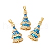 Brass Micro Pave Cubic Zirconia Pendants KK-K385-127G-2