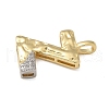 Brass Micro Pave Cubic Zirconia Pendants KK-B126-02G-Z-2