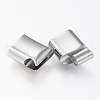 304 Stainless Steel Magnetic Clasps with Glue-in Ends STAS-G157-14P-12x7mm-2
