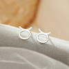S925 Sterling Silver Stud Earrings WG164A3-02-1