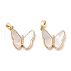 Double Butterfly Brass Micro Pave Clear Cubic Zirconia Pendants KK-B102-19G-1