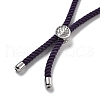 Twisted Nylon Cord Silder Bracelets DIY-B066-03P-07-3