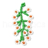 Glass Seed Beaded Flower Vine Pendants PALLOY-CJ00127-1