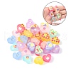 Transparent Printed Acrylic Beads MACR-S373-124-H-1