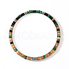 Column Natural Picasso Jasper & Malachite & Black Stone Beaded Stretch Bracelets For Men Women FV0822-2-1