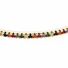 Colorful Cubic Zirconia Classic Tennis Bangle BJEW-S141-04G-NF-3
