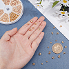   300Pcs 3 Style Brass Crimp Beads Covers KK-PH0003-59-6