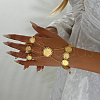 Luxurious Middle Eastern Style Brass Finger Ring Bracelets for Women WJ1247-2