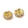 Brass Rhinestone Spacer Beads RB-YW0001-05B-01G-3