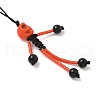 Halloween Theme Skeleton Glass Seed & Natural Black Onyx & Synthetic Turquoise Beaded Pendant Decorations HJEW-MZ00284-05-4
